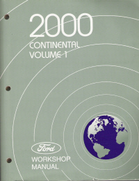 2000 Lincoln Continental Workshop Manual - 2 Volume Set