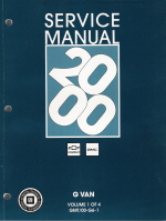 2000 Chevrolet Express & GMC Savana (G Van) Service Manual - 4 Volume Set