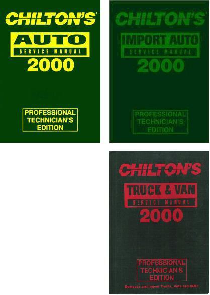 2000 - 1996 Chilton's Service Manual Set (3 Manuals)
