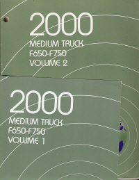2000 Ford Medium Truck F-650 & F-750 Workshop Manual - 2 Volume Set