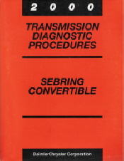 2000 Chrysler Sebring Convertible Factory Transmission Diagnostic Procedures Manual
