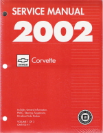 2002 Chevrolet Corvette Service Manual - 3 Volume Set