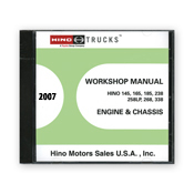 2007 Hino 185 238 258 268 338 OEM Repair Service Manual CD