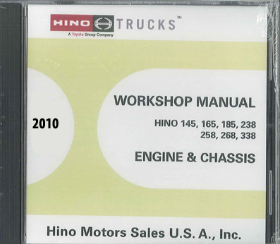 2010 Hino 145 165 185 238 268 338 OEM Repair Service Manual CD