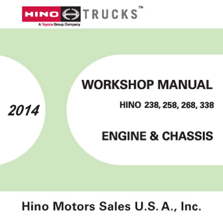 2014 Hino 238 258 268 338 OEM Repair Service Manual CD