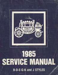 1985 General Motors Fisher Body Assembly Service Manual - Body Styles B-D-E-G-K-J