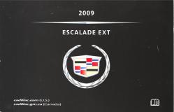 2009 Cadillac Escalade EXT Owner's Manual Portfolio