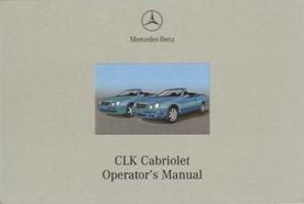 2000 Mercedes Benz CLK Cabriolet Factory Owner's Manual