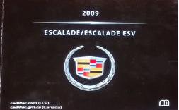 2009 Cadillac Escalade & Escalade ESV Factory Owner's Manual Portfolio