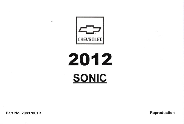 2012 Chevrolet Sonic Owner's Manual