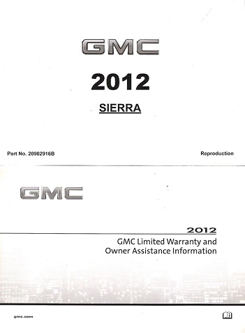 2012 GMC Sierra Factory Owner's Manual Portfolio