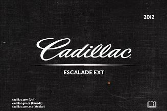 2012 Cadillac Escalade EXT Factory Owner's Portfolio