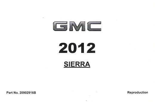 2012 GMC Sierra Factory Owner's Manual
