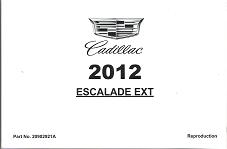2012 Cadillac Escalade EXT Factory Owner's Manual