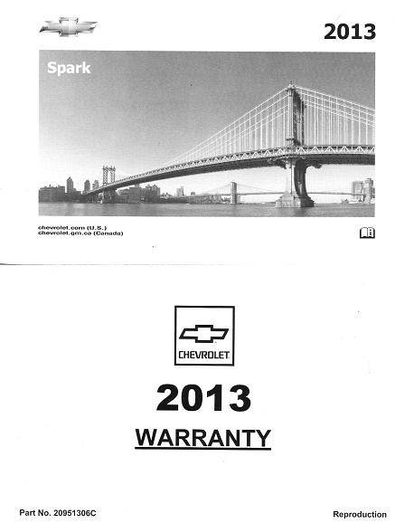 2013 Chevrolet Spark Factory Owner's Manual Portfolio
