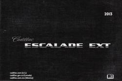 2013 Cadillac Escalade EXT Factory Owner's Manual