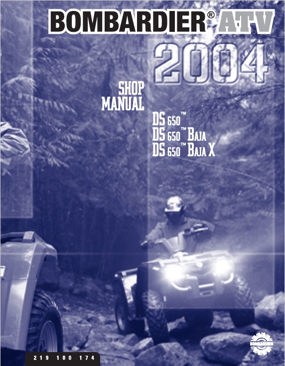 2004 Bombardier DS 650 & DS 650 Baja Factory Service Manual