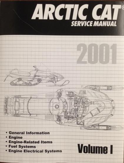 2001 Arctic Cat 120 cc, Twin F/C, 500/580/600/800 cc Twin, 550 cc, Triple Snowmobile Repair Manual - 2 Volume Set