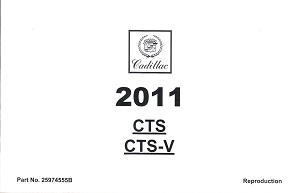2011 Cadillac CTS/CTS-V Owner's Manual Portfolio