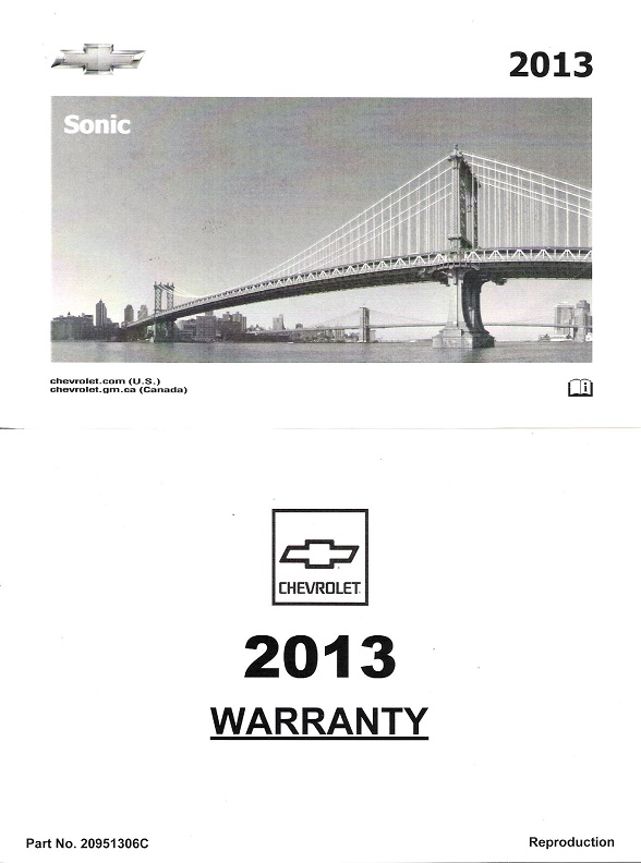 2013 Chevrolet Sonic Owner's Manual Portfolio
