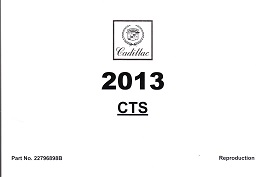 2013 Cadillac CTS Factory Owner's Manual