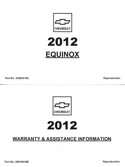 2012 Chevrolet Equinox Owner's Manual Portfolio