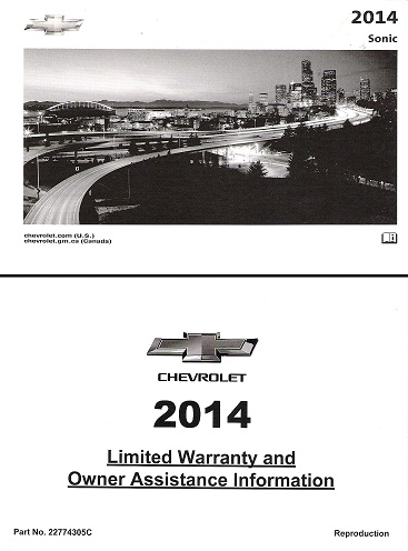 2014 Chevrolet Sonic Owner's Manual Portfolio
