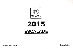 2015 Cadillac Escalade / Escalade ESV Factory Owner's Manual