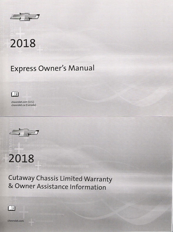 2018 Chevrolet Express Cutaway Chassis Owner's Manual Portfolio