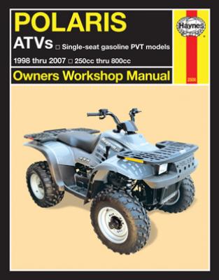 1998 - 2007 Polaris 250-800 Most Models Covered, Haynes ATV Repair Manual