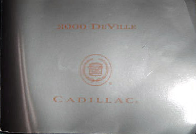 2000 Cadillac Deville Owner's Manual Portfolio