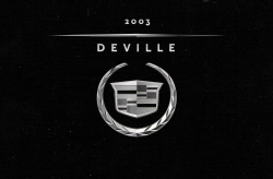 2003 Cadillac DeVille Owner's Manual