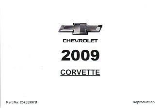 2009 Chevrolet Corvette Factory Owner's Manual