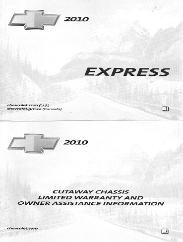 2010 Chevrolet Express Cutaway Chassis Owner's Manual Portfolio