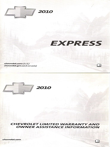 2010 Chevrolet Express Passenger & Cargo Van Owner's Manual Portfolio
