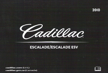 2010 Cadillac Escalade/Escalade ESV Factory Owner's Portfolio