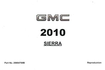 2010 GMC Sierra Factory Owner's Manual