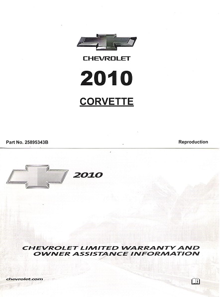 2010 Chevrolet Corvette Factory Owner's Portfolio
