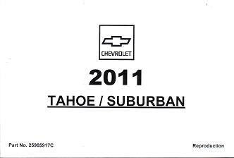 2011 Chevrolet Tahoe & Suburban Owner's Manual Portfolio