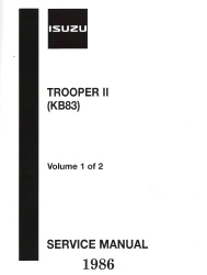 1986 Isuzu Trooper II Factory Service Manual