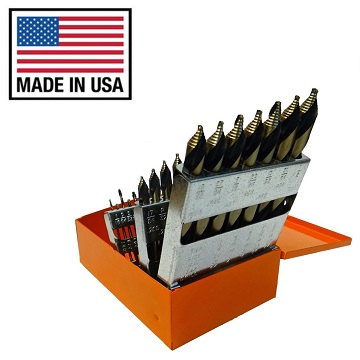 KNKUT 29 Piece Mechanics Length Step Point Drill Bit Set