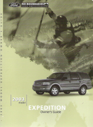 2003 Ford Expedition Owner's Manual with Case