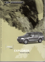 2002 Ford Explorer Owner's Manual with Case