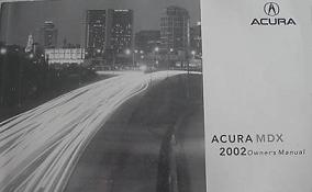 2002 Acura MDX Owner's Manual Portfolio