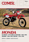1978 - 2000 Honda XL/XR 250-350, 1985 - 1984 XR200R, 1996 - 1991 XR250L Clymer Repair Manual