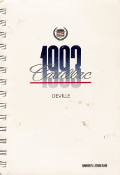 1993 Cadillac Deville Owner's Manual Package