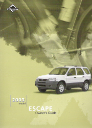 2003 Ford Escape Owner's Manual Portfolio