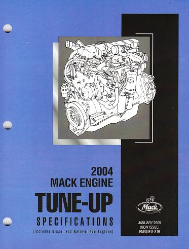 Mack Truck 2006 Engine Tune-Up Specifications