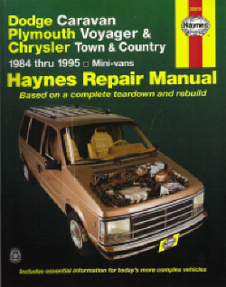 1984 -1995 Chrysler Caravan Voyager Town & Country Haynes Repair Manual