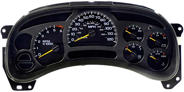 2003 - 2005 GM, Avalanche, Sierra, Silverado, Suburban Remanufactured Instrument Cluster (Manual Trans)